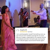 a man and woman dancing at a wedding reception