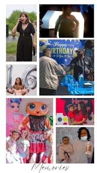 a collage of pictures with the words birthday memories