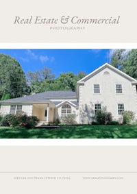 a house with the words real estate and commercial photography