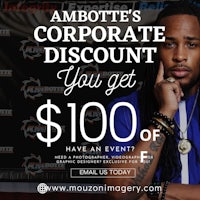 ambette's corporate discount you get $100 event off