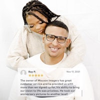 a man and woman are posing for a photo